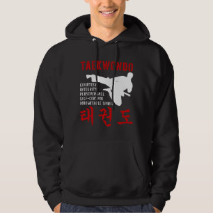 Taekwondo Tenets Martial Arts Hoodie