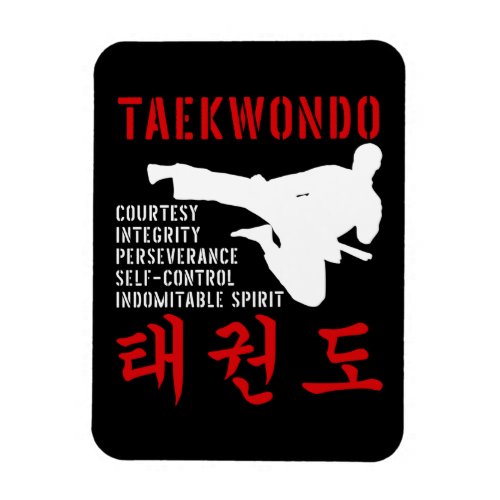 Taekwondo Tenets Martial Arts Magnet