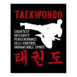 Taekwondo Tenets Martial Arts Poster Taekwondo Tenets Martial Arts Poster