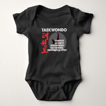 Taekwondo Tenets Martial Arts Tae kwon do Baby Bodysuit