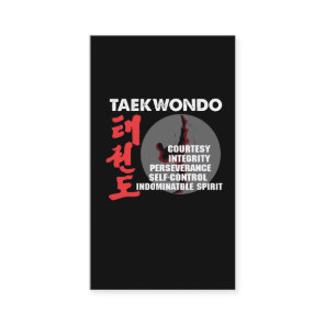 Taekwondo Tenets Martial Arts Tae kwon do Business Card
