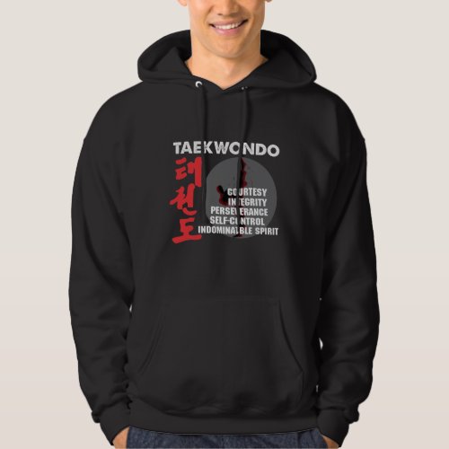 Taekwondo Tenets Martial Arts Tae kwon do Hoodie