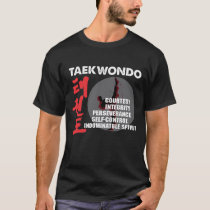 Taekwondo Tenets Martial Arts Tae kwon do T-Shirt Taekwondo Tenets Martial Arts Tae kwon do T-Shirt