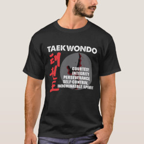 Taekwondo Tenets Martial Arts Tae kwon do T-Shirt