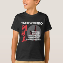 Taekwondo Tenets Martial Arts Tae kwon do T-Shirt Taekwondo Tenets Martial Arts Tae kwon do T-Shirt