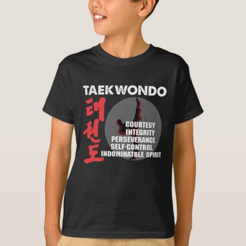 Taekwondo Tenets Martial Arts Tae kwon do T_Shirt
