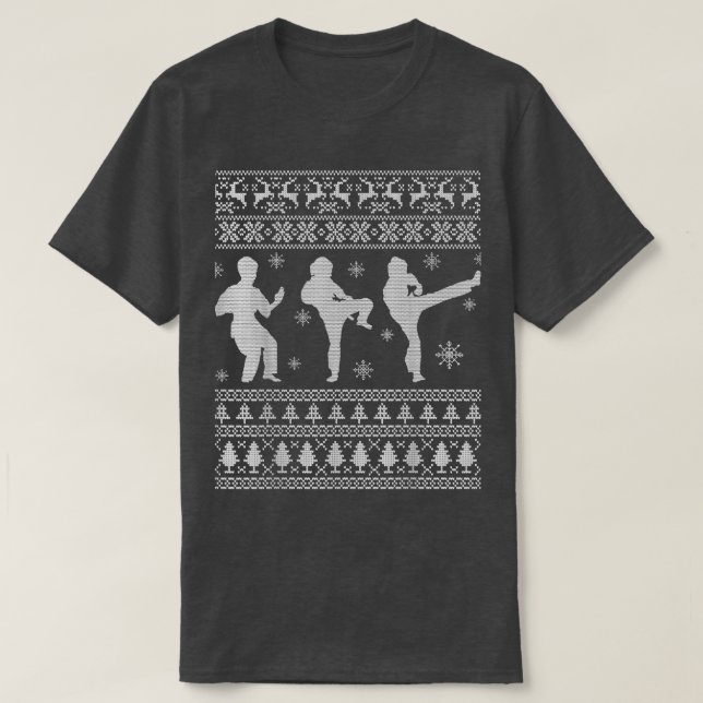 Taekwondo Ugly Christmas Sweater Gifts For Girls B (Design Front)