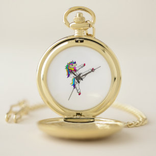 Taekwondo Unicorn Tae Kwon Do Martial Art Student Pocket Watch