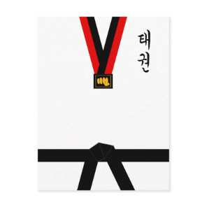 Taekwondo Uniform Postcard
