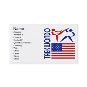 Taekwondo United States Business Card
