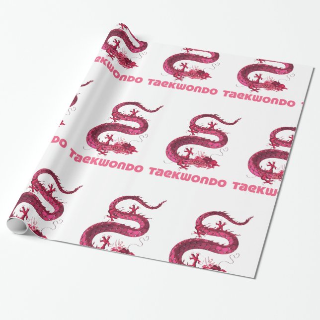 Taekwondo Wrapping Paper (Unrolled)
