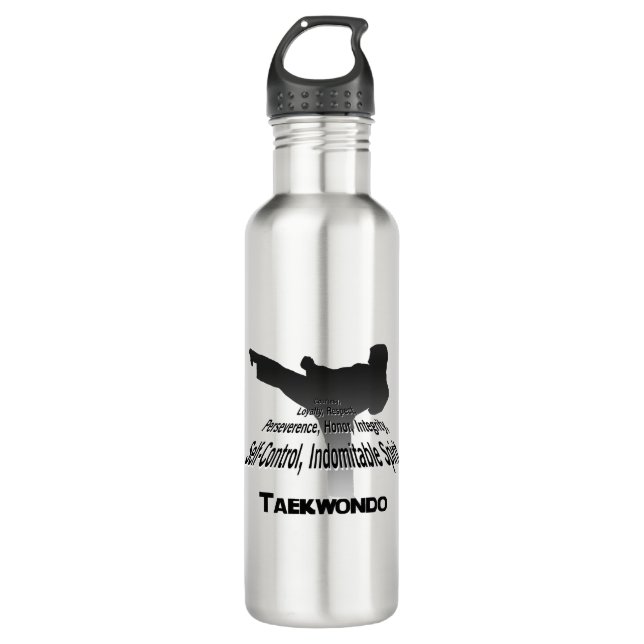 TaekwondoTenantsShadows Stainless Steel Water Bottle (Front)