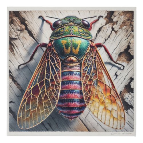 Taeniotes Beetle 030724IREF115 _ Watercolor Faux Canvas Print