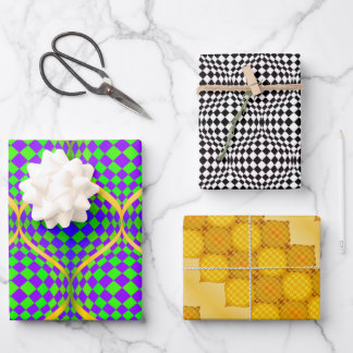Taffi Op Art, Amber and Circus Wrapping Paper Sheets