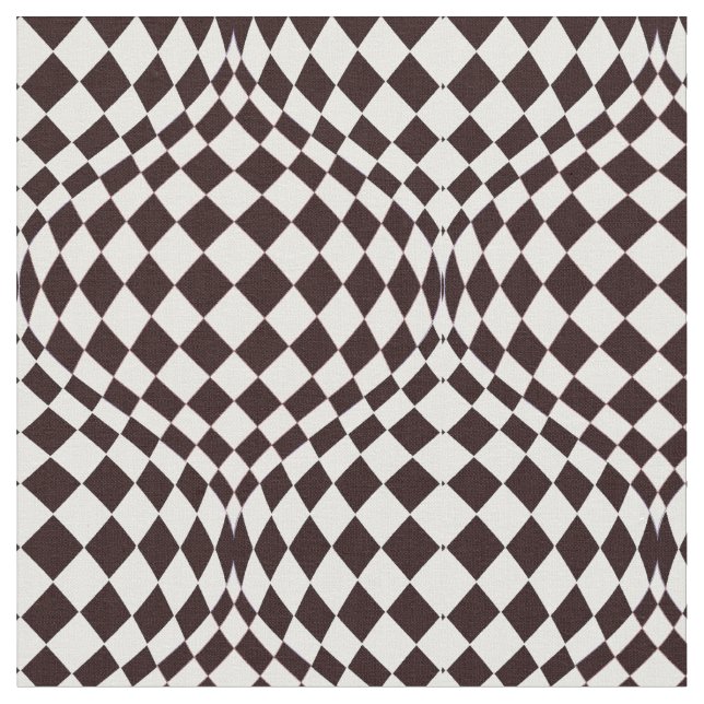 Taffi Op Art Black and White Fabric (Close Up)