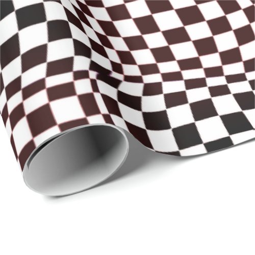 Taffi Op Art Black and White Wrapping Paper