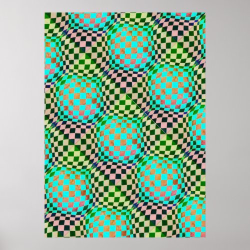 Taffi Op Art Bubblegum Poster