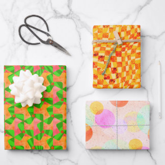 Taffi Op Art Gear Sampler Wrapping Paper Sheets