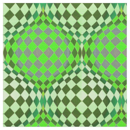 Taffi Op Art Grass Green Fabric