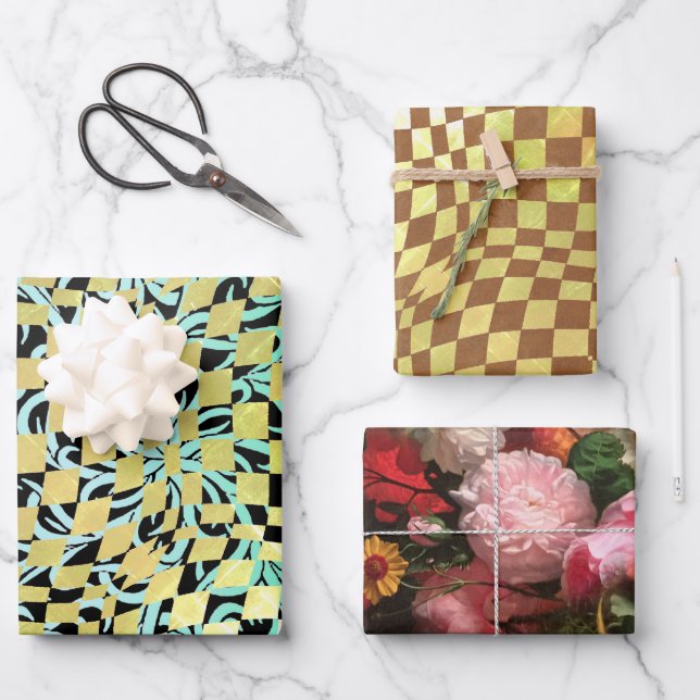 Taffi Op Art Sampler Wrapping Paper Sheets (Front)