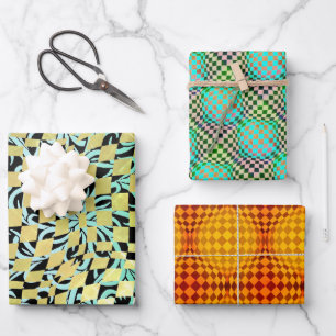 Taffi Op Art Sampler Wrapping Paper Sheets