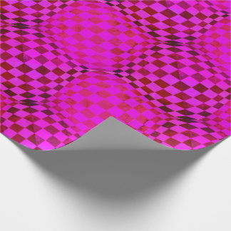 Taffi Tuck Op Art Fuschia Wrapping Paper