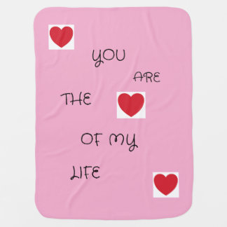 Taffy Color Baby Blanket with hearts