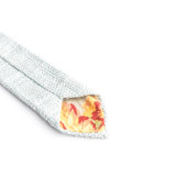 Taffy Necktie with Hand Stamped Leather Tie Stay (Back)