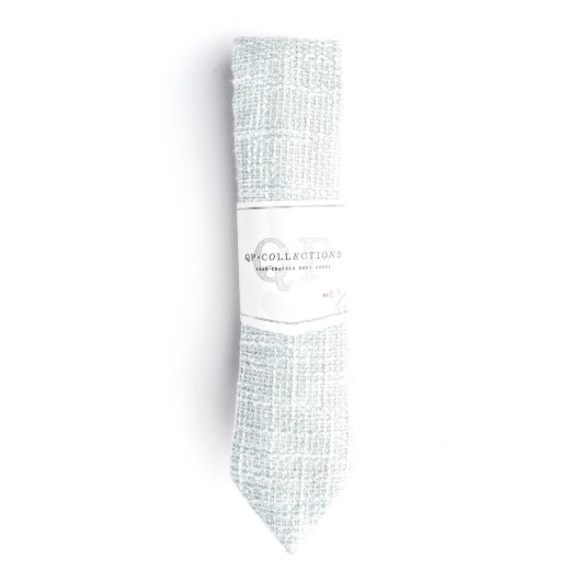 Taffy Necktie with Hand Stamped Leather Tie Stay (Front)