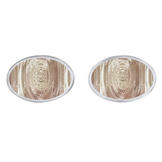 Taffy Swirl Silver Cufflinks (Front)