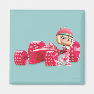 Taffyta Posing with Car Magnet