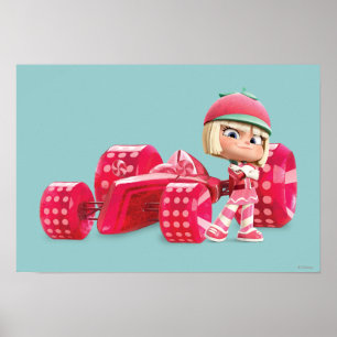 Taffyta Posing with Car Poster