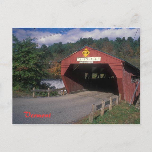 Taftsville Bridge Vermont Postcard (Front)