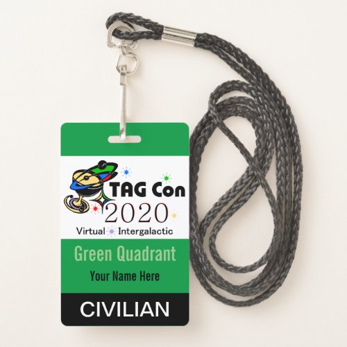 TAG Con 2020 _ Green Quadrant _ Civilian Badge