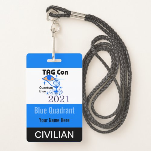 TAG Con 2021 _ Blue Quadrant _ Civilian Badge