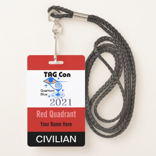 TAG Con 2021 _ Red Quadrant _ Civilian Badge
