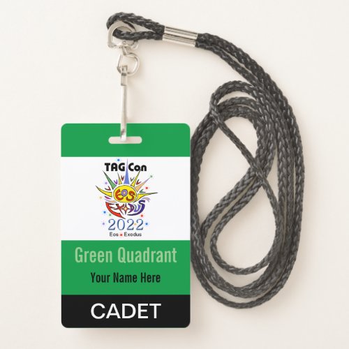 TAG Con 2022 _ Green Quadrant _ Cadet Badge