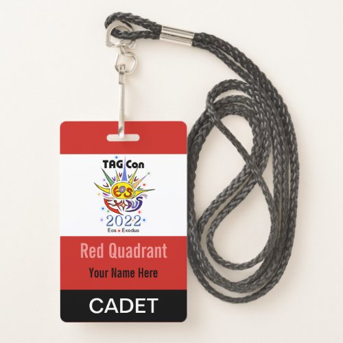 TAG Con 2022 _ Red Quadrant _ Cadet Badge