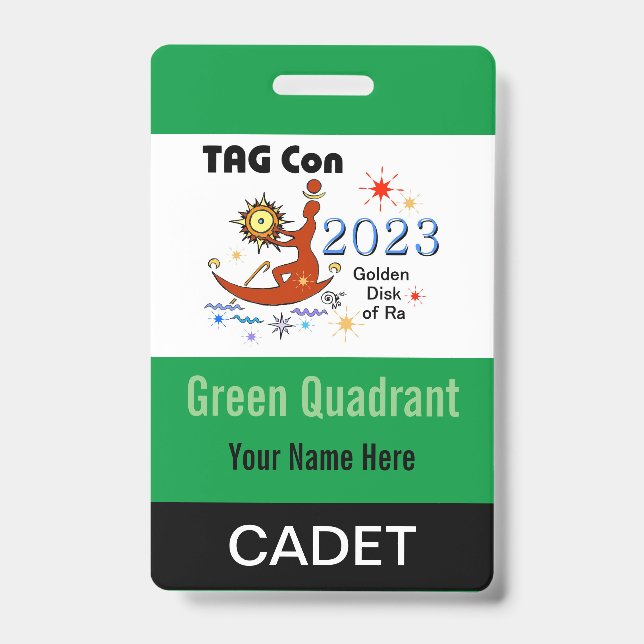 TAG Con 2023 - Green Quadrant - Cadet Badge (Front)