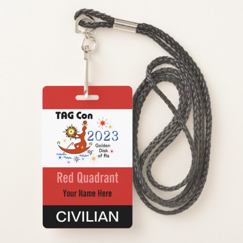 TAG Con 2023 _ Red Quadrant _ Civilian Badge