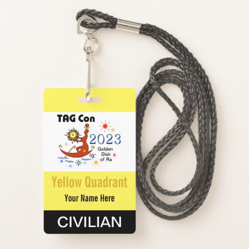 TAG Con 2023 _ Yellow Quadrant _ Civilian Badge