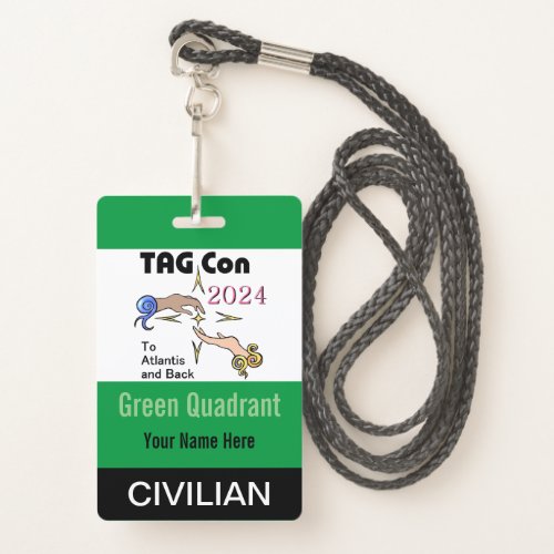TAG Con 2024 _ Green Quadrant _ Civilian Badge