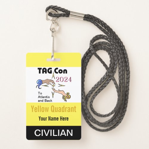 TAG Con 2024 _ Yellow Quadrant _ Civilian Badge