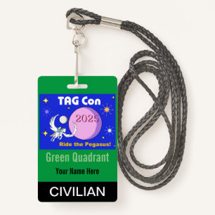 TAG Con 2025 - Green Quadrant - Civilian Badge