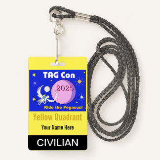 TAG Con 2025 - Yellow Quadrant - Civilian Badge