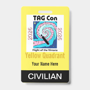 TAG Con 2026 - Yellow Quadrant - Civilian Badge