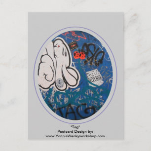 "Tag" Graffiti Postcard