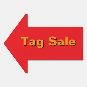 Tag Sale Arrow Red Sign