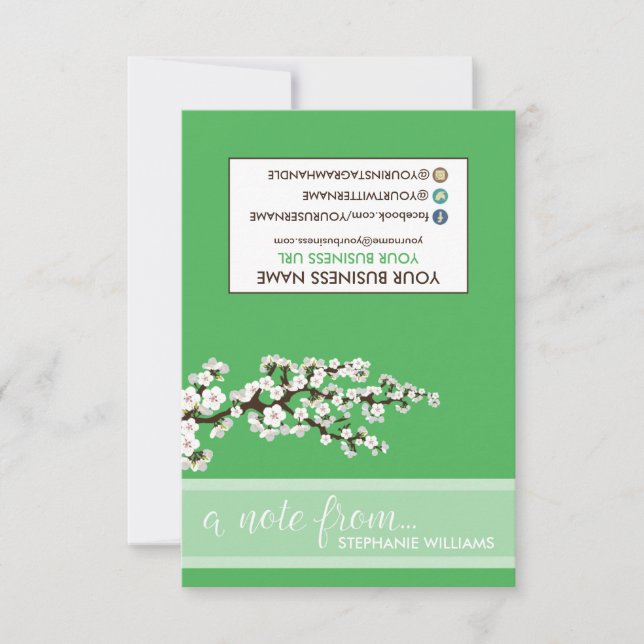 TAG Stylist Cherry Blossoms Notecards (apple) (Front)