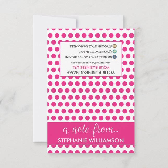 TAG Stylist Personalized Notecards (fuchsia) (Front)